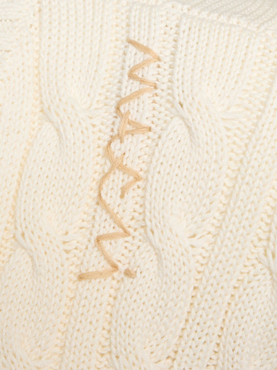 Marni: V-neck knitted sweater - Natural White - men_4 | Luisa Via Roma