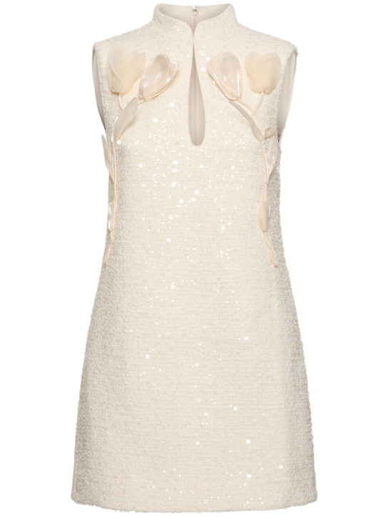 Self-portrait: Vestito con paillettes - Bianco - women_0 | Luisa Via Roma