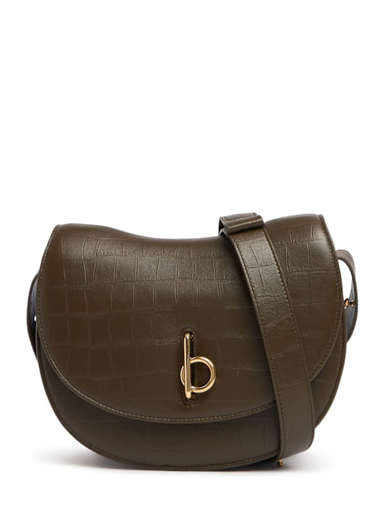 Burberry: Borsa a spalla media Rocking Horse goffrata - women_0 | Luisa Via Roma