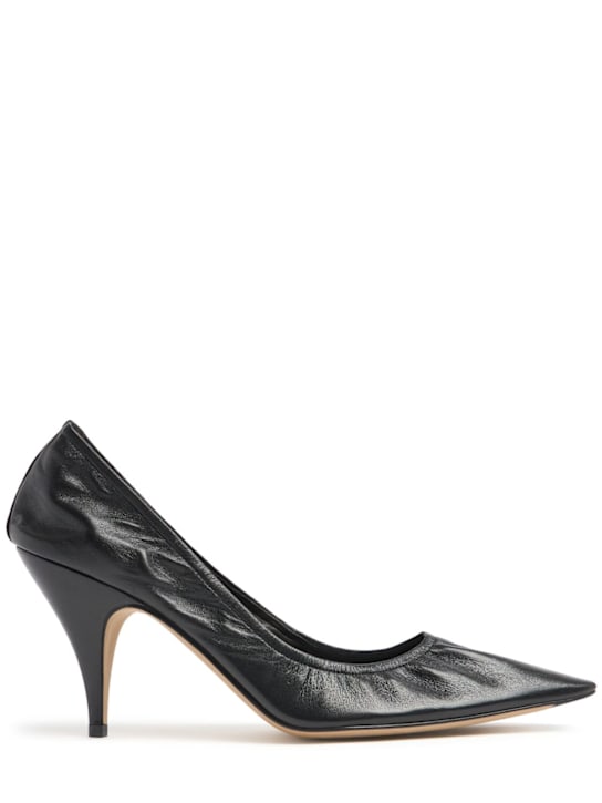 The Row: 70毫米Liisa皮革高跟鞋 - 黑色 - women_0 | Luisa Via Roma