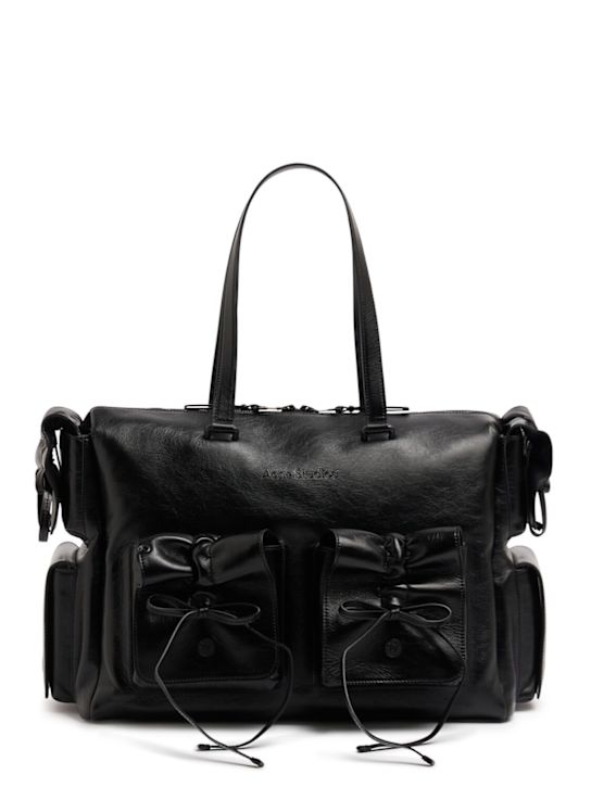 Acne Studios: Multipocket leather tote bag - women_0 | Luisa Via Roma