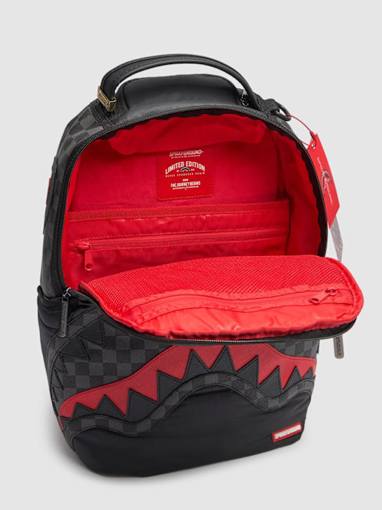 SPRAYGROUND: Zaino imbottito DLX con stampa a quadri - Nero - kids-boys_4 | Luisa Via Roma