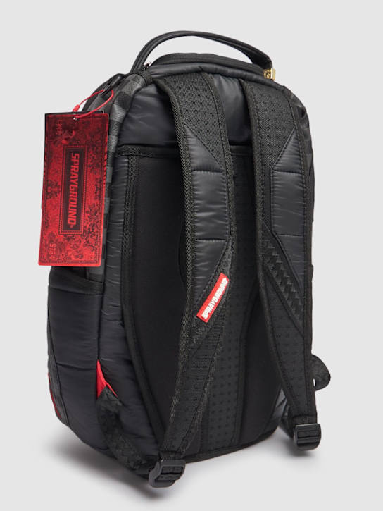 SPRAYGROUND: Zaino imbottito DLX con stampa a quadri - Nero - kids-boys_3 | Luisa Via Roma