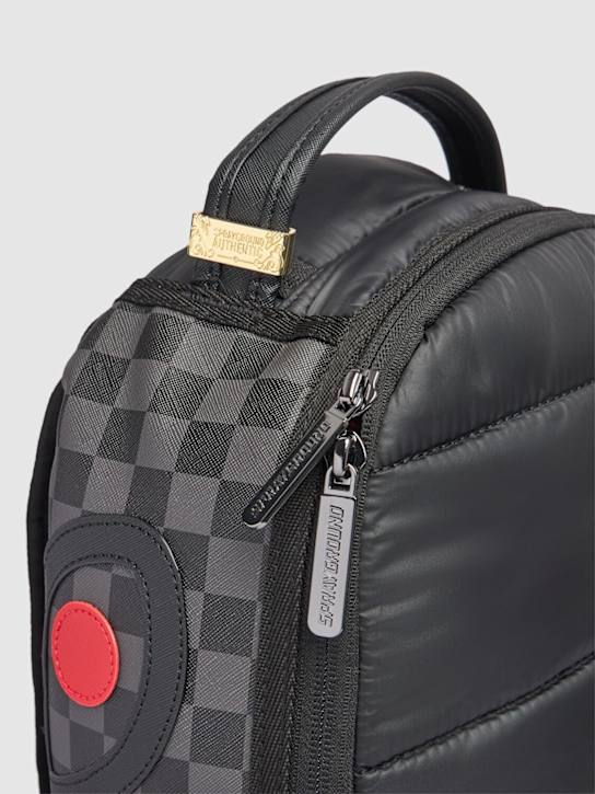 SPRAYGROUND: Zaino imbottito DLX con stampa a quadri - Nero - kids-boys_2 | Luisa Via Roma
