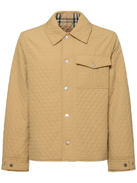 Burberry: Gesteppte Daunenjacke aus Nylon - men_0 | Luisa Via Roma