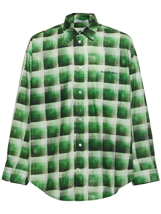 Acne Studios: Setar printed flannel shirt - men_0 | Luisa Via Roma