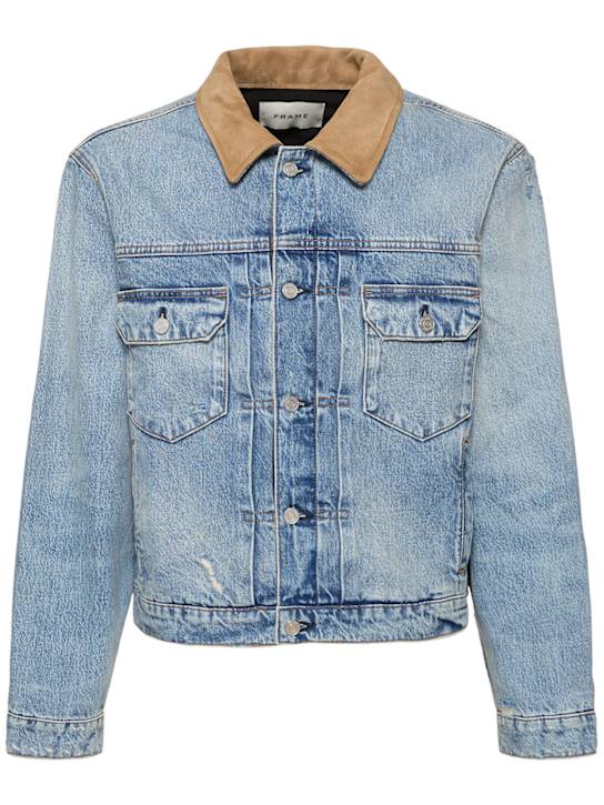 Frame: Vintage denim jacket - Blue Beach Rips - men_0 | Luisa Via Roma