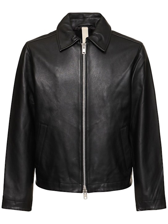 SUNFLOWER: Short leather jacket - men_0 | Luisa Via Roma