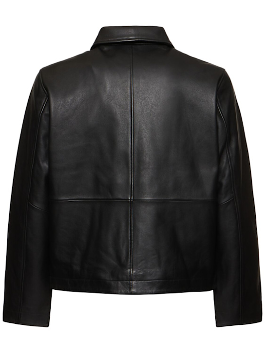 SUNFLOWER: Short leather jacket - men_3 | Luisa Via Roma