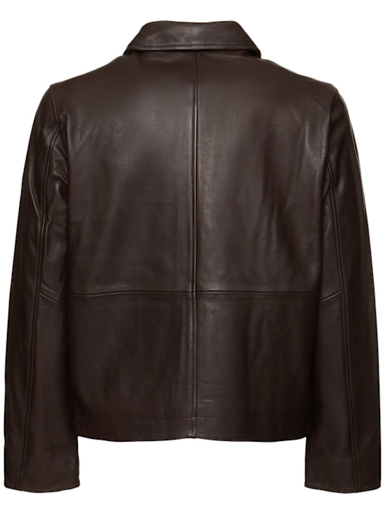 SUNFLOWER: Short leather jacket - men_3 | Luisa Via Roma