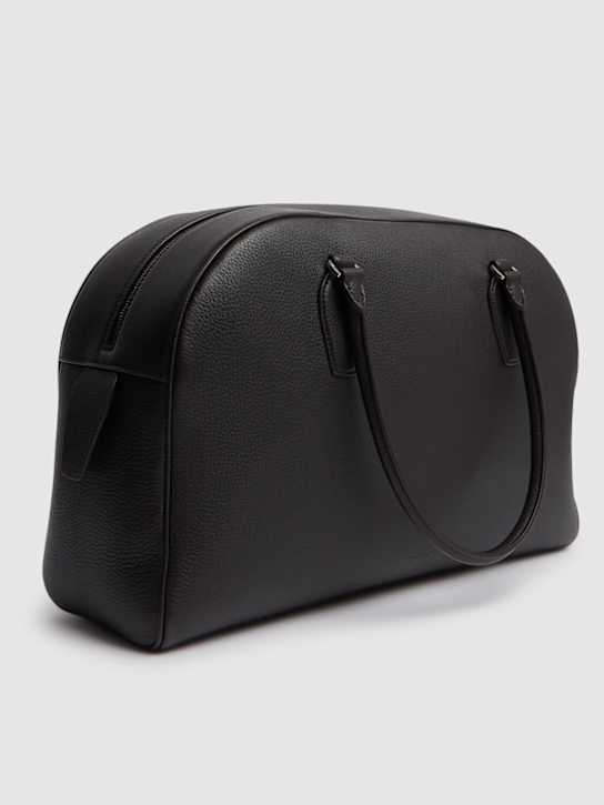 The Row: 15.75 India matte grained leather bag - Wood Brown - women_4 | Luisa Via Roma