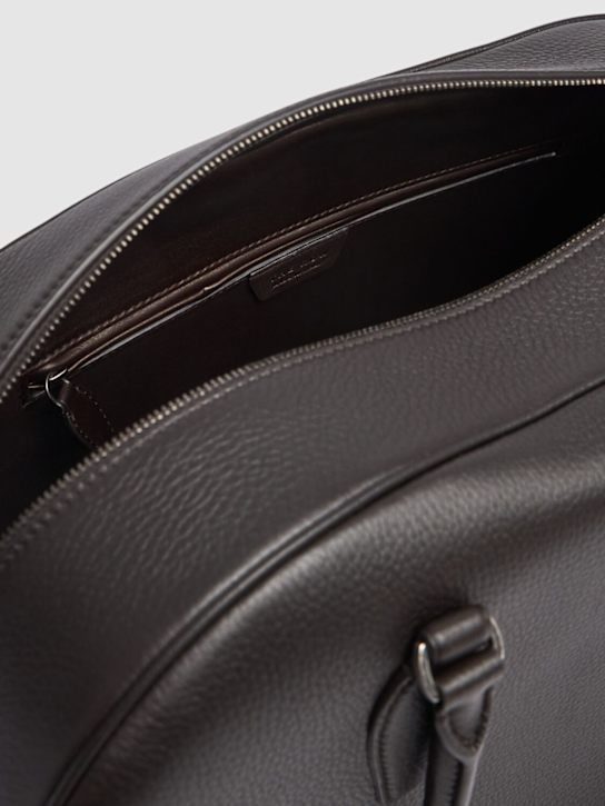 The Row: 15.75 India matte grained leather bag - Wood Brown - women_5 | Luisa Via Roma