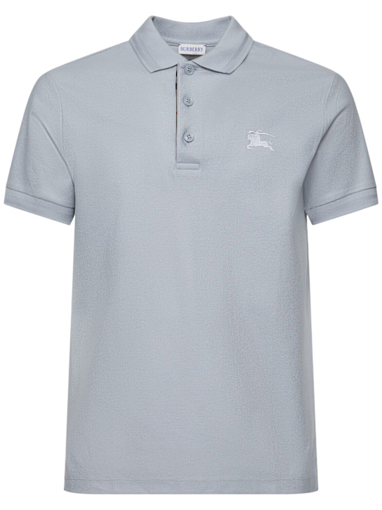 Burberry: Baumwoll-Poloshirt „Eddie EKD“ - men_0 | Luisa Via Roma