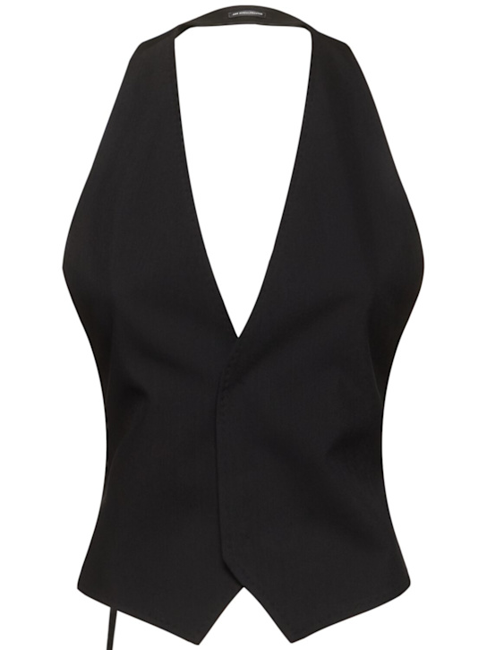 Ann Demeulemeester: Monika gabardine vest - women_0 | Luisa Via Roma