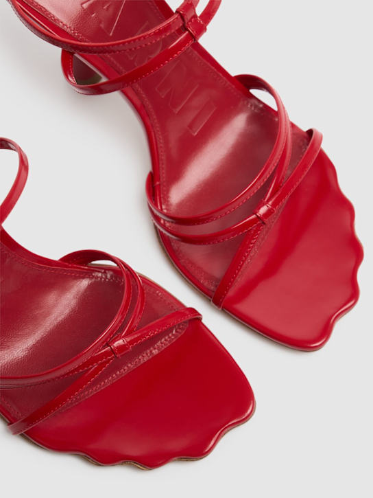 Marni: 105mm Leather sandals - Crimson - women_3 | Luisa Via Roma