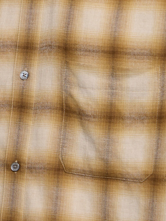 Frame: Lightweight plaid shirt - Tan Plaid - men_4 | Luisa Via Roma