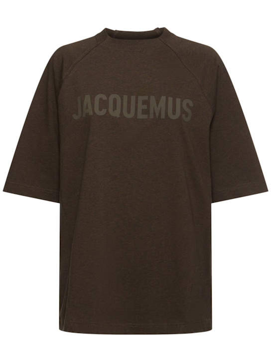 Jacquemus: Le t-shirt typo jacquemus logo t-shirt - Multi/brown - women_0 | Luisa Via Roma
