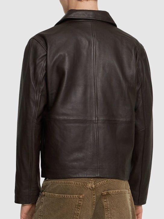 SUNFLOWER: Short leather jacket - men_2 | Luisa Via Roma