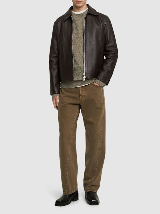 SUNFLOWER: Short leather jacket - men_1 | Luisa Via Roma