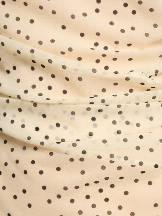 Polka dots draped silk mini dress - Magda Butrym - Women  | Luisaviaroma