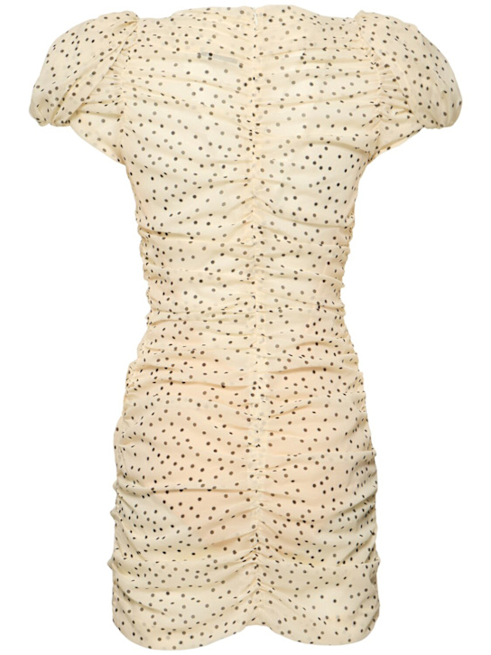 Polka dots draped silk mini dress - Magda Butrym - Women  | Luisaviaroma