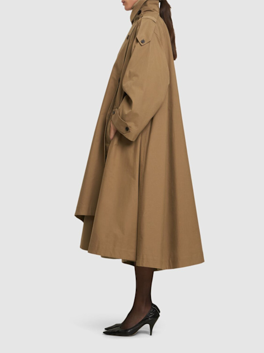 The Row: Aralia long cotton poplin trench coat - Beige - women_2 | Luisa Via Roma