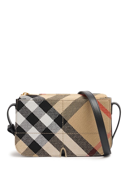 Burberry: Borsa a spalla Snip Madeira check jacquard - women_0 | Luisa Via Roma