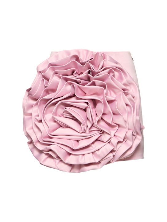 Rotate: Tula big flower satin mini skirt - women_0 | Luisa Via Roma