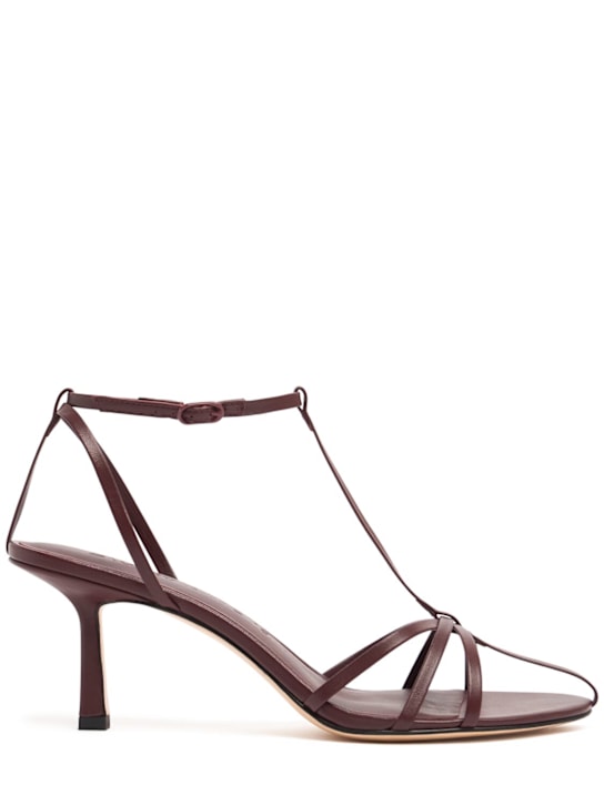 Studio Amelia: 70mm Aviary leather sandals - Burgundy - women_0 | Luisa Via Roma