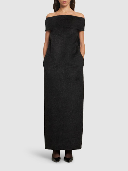 The Row: Claudine cashmere long dress - Grey - women_1 | Luisa Via Roma