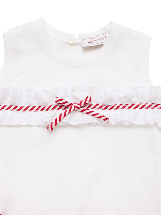Monnalisa: Vestito con stampa a pois - Bianco/Rosso - kids-girls_1 | Luisa Via Roma