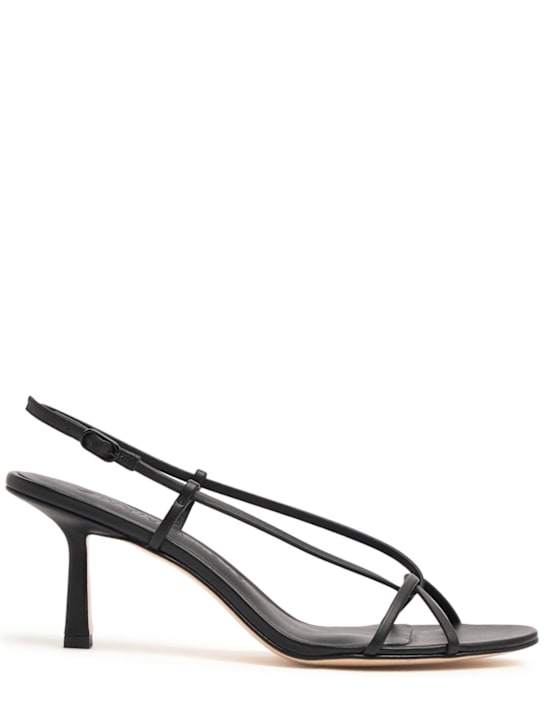Studio Amelia: 70mm Entwined leather sandals - Black - women_0 | Luisa Via Roma