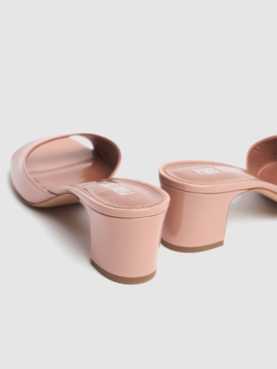 Paris Texas: 50mm Lara patent leather mules - Nude - women_3 | Luisa Via Roma