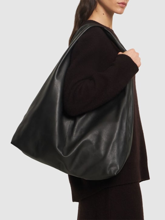The Row: New bindle soft leather bag - Black - women_1 | Luisa Via Roma