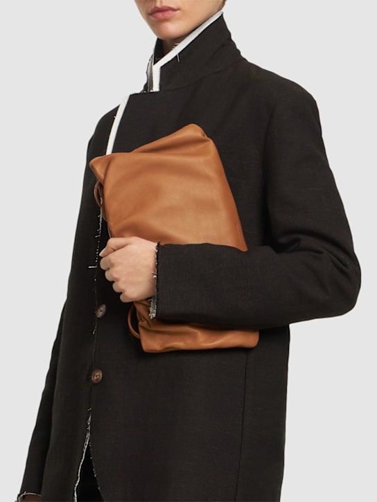 The Row: Xl Bourse nappa leather shoulder bag - women_1 | Luisa Via Roma