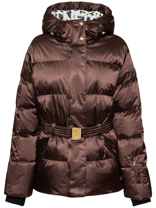 Bogner: Selma 2 layer functional down jacket - Black Coffee - women_0 | Luisa Via Roma