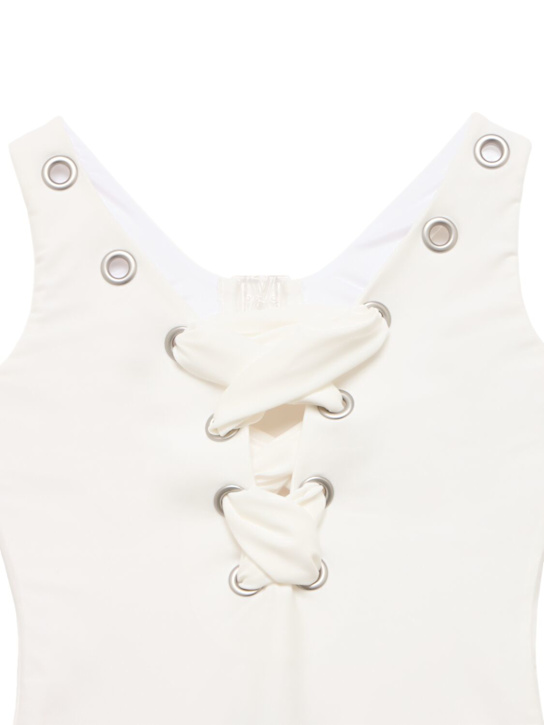 Monnalisa: Costume intero con lacci - Bianco - kids-girls_1 | Luisa Via Roma