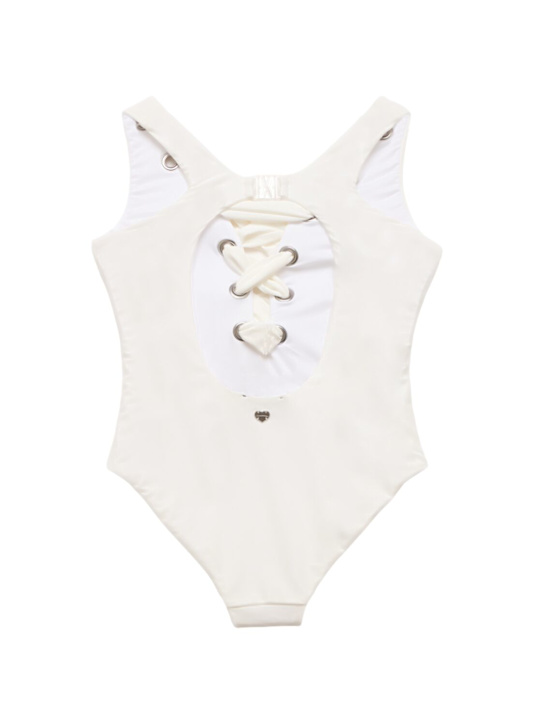 Monnalisa: Costume intero con lacci - Bianco - kids-girls_2 | Luisa Via Roma