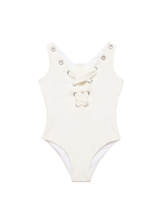 Monnalisa: Costume intero con lacci - Bianco - kids-girls_0 | Luisa Via Roma