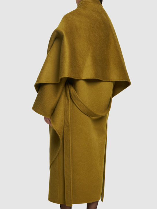 The Row: Jan long cashmere coat - Green - women_2 | Luisa Via Roma