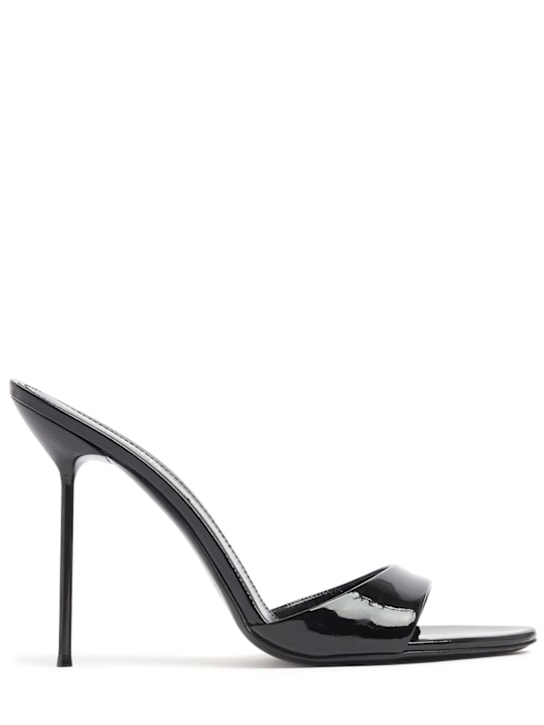 Paris Texas: 105mm Lidia patent leather mules - Black - women_0 | Luisa Via Roma