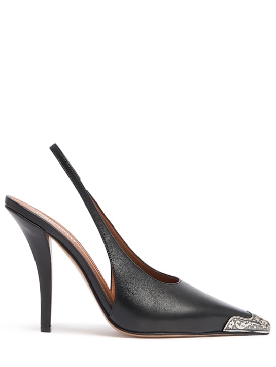 105mm Jessica leather western slingbacks - Thumbnail 1