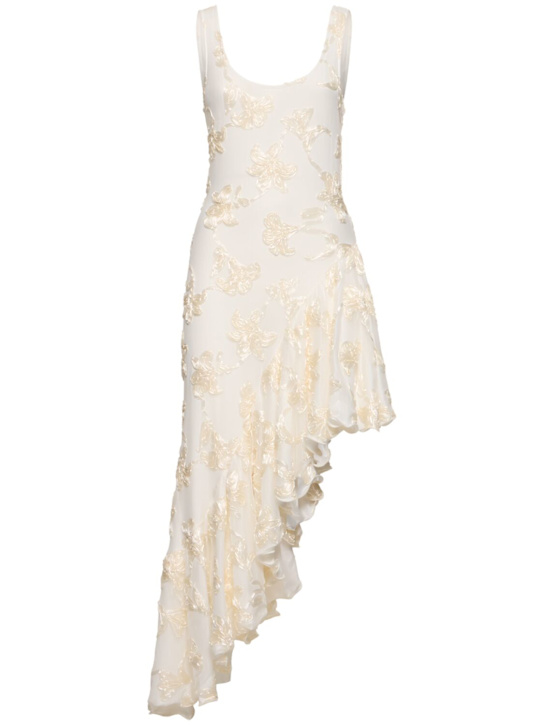 Rotate: Tanmieka asymmetric lace ruffled dress - White - women_0 | Luisa Via Roma