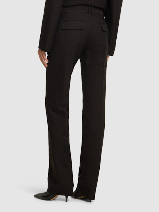 The Row: Selvie low rise straight pants - Brown - women_2 | Luisa Via Roma