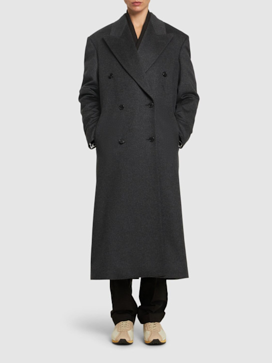The Row: Harisi long cashmere coat - Grey - women_1 | Luisa Via Roma