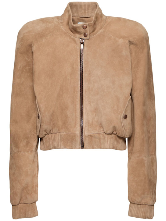 Magda Butrym: Suede bomber jacket - women_0 | Luisa Via Roma