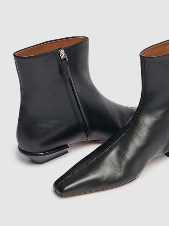Paris Texas: 25mm Bettina leather booties - Black - women_4 | Luisa Via Roma