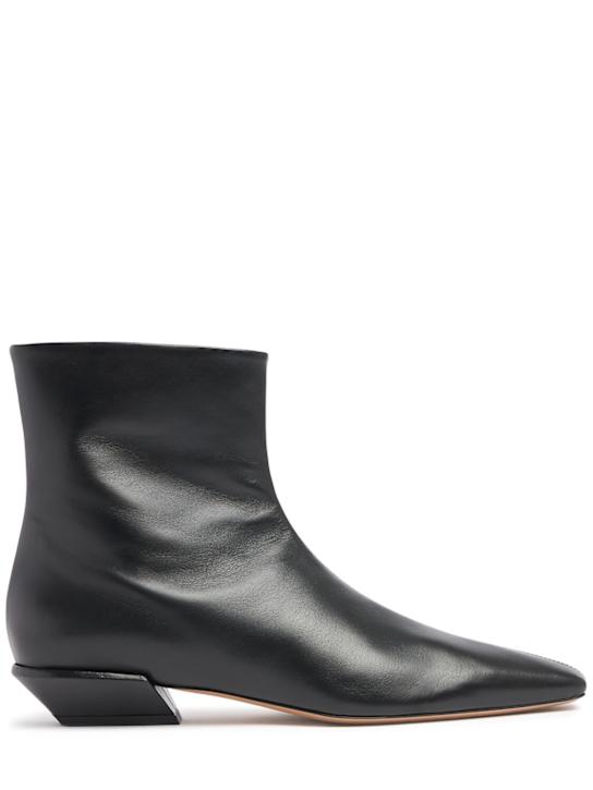 Paris Texas: 25mm Bettina leather booties - Black - women_0 | Luisa Via Roma