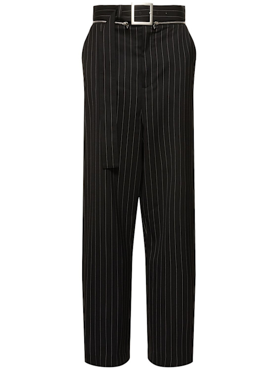 Jean Paul Gaultier: Tailored pinstripe wool wide pants - women_0 | Luisa Via Roma