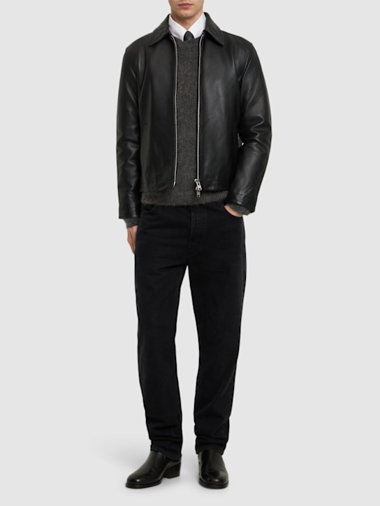 SUNFLOWER: Short leather jacket - men_1 | Luisa Via Roma